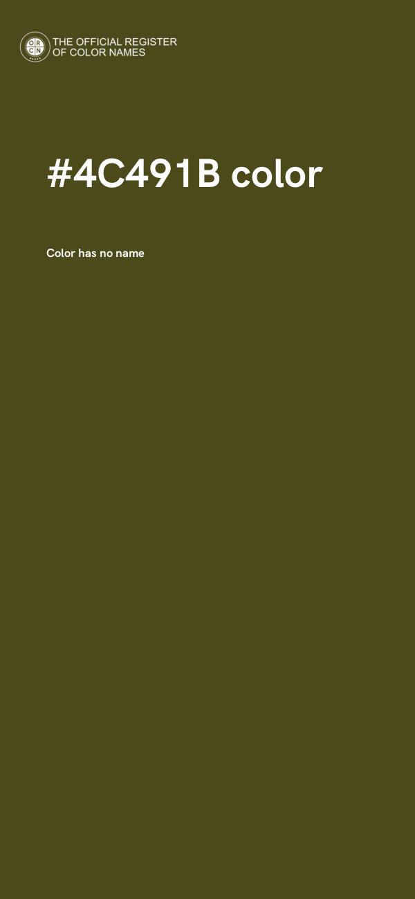 #4C491B color image
