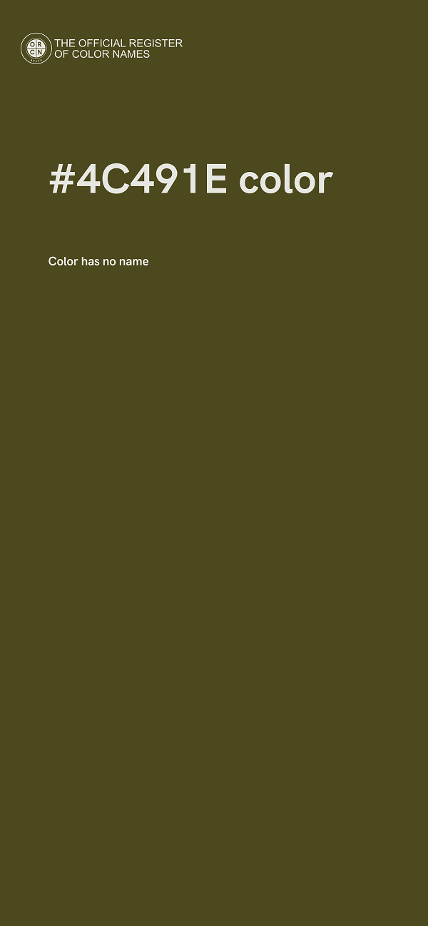 #4C491E color image