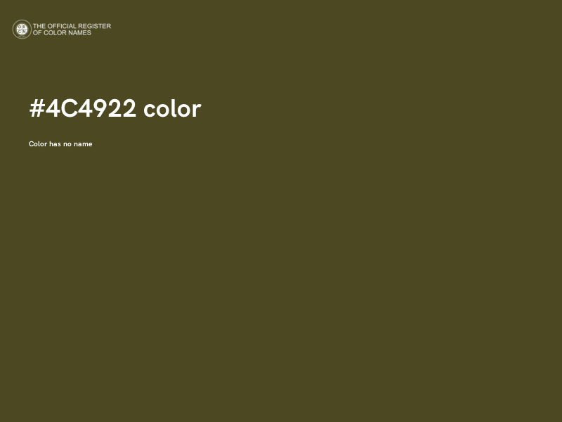 #4C4922 color image
