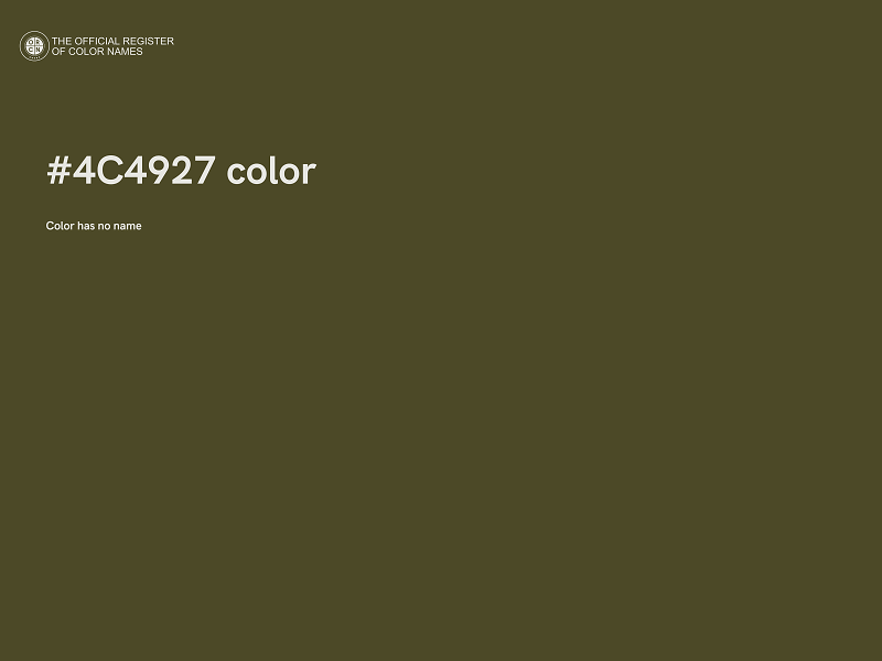#4C4927 color image