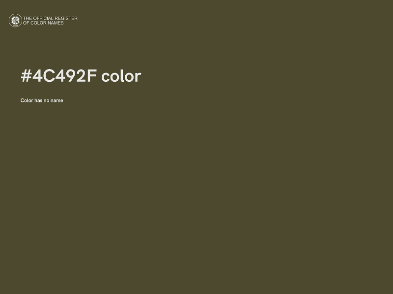 #4C492F color image