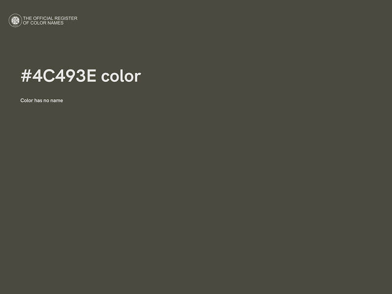 #4C493E color image