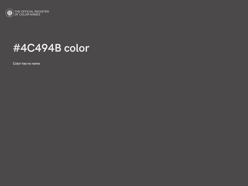 #4C494B color image