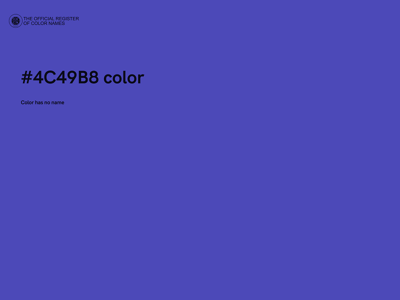 #4C49B8 color image