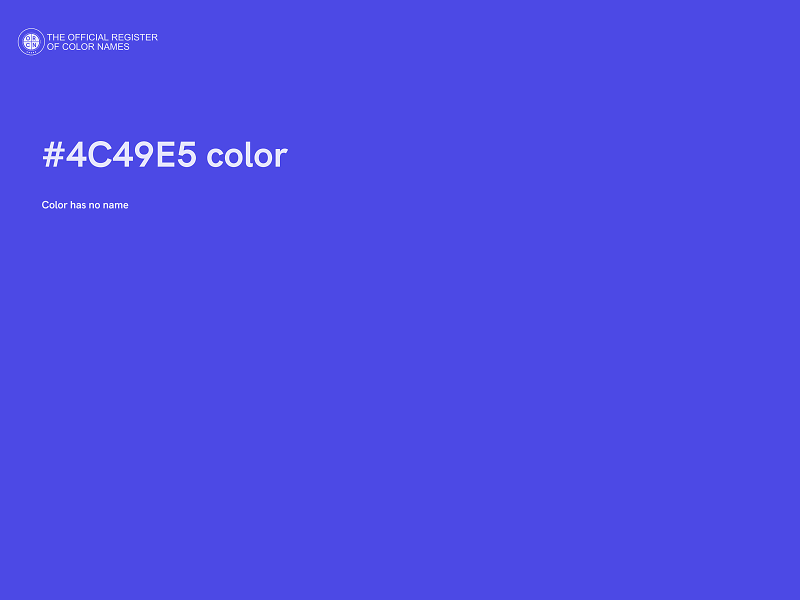 #4C49E5 color image