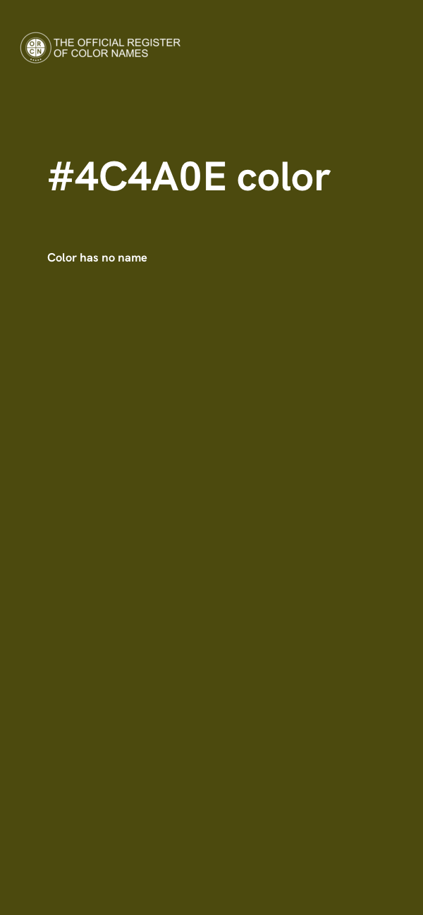#4C4A0E color image