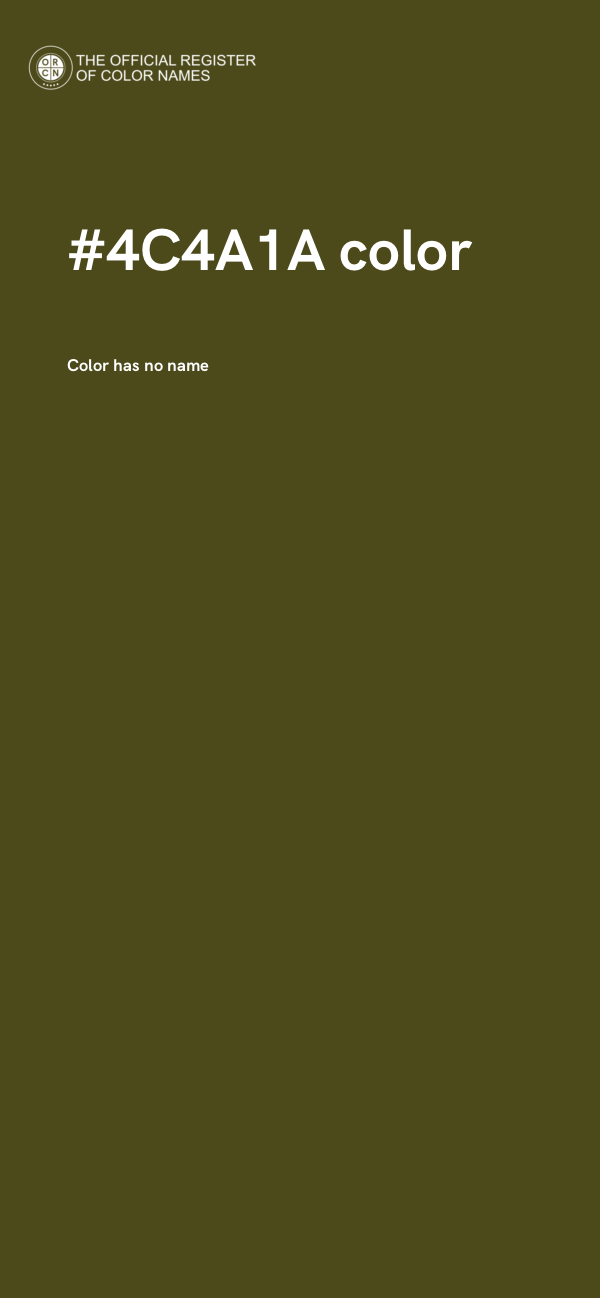 #4C4A1A color image