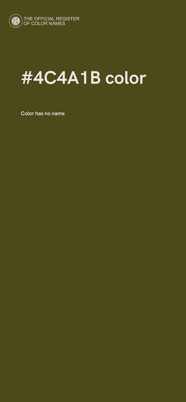 #4C4A1B color image
