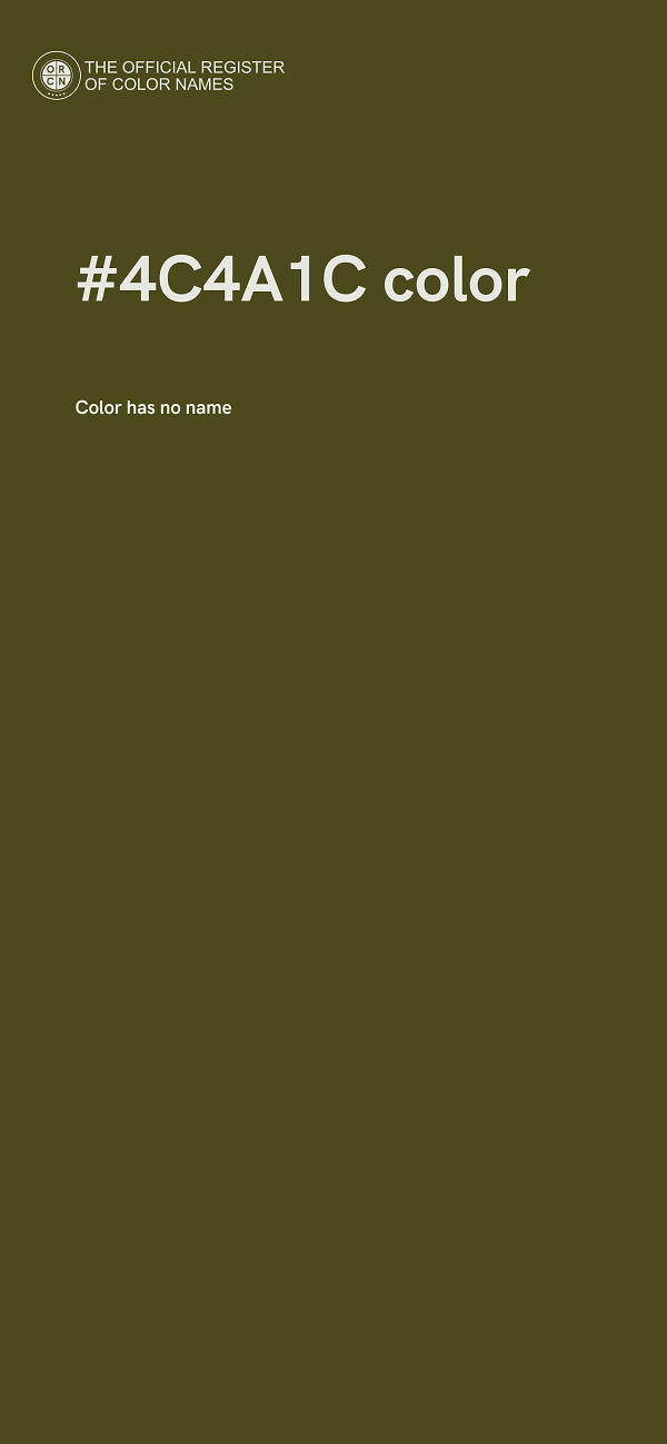 #4C4A1C color image