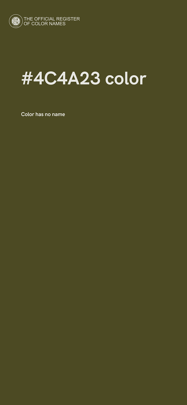 #4C4A23 color image