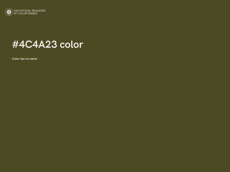 #4C4A23 color image