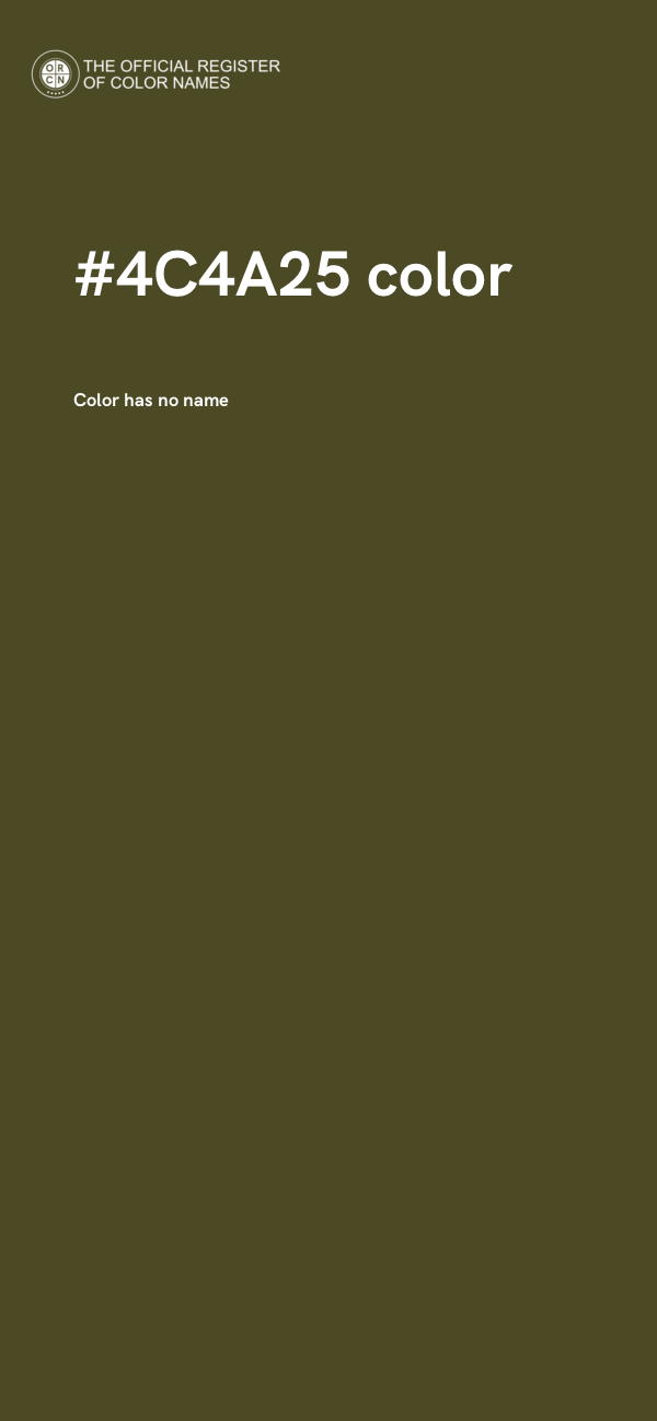 #4C4A25 color image
