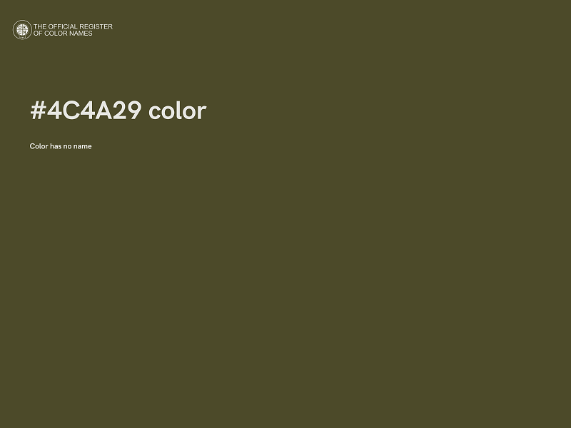 #4C4A29 color image