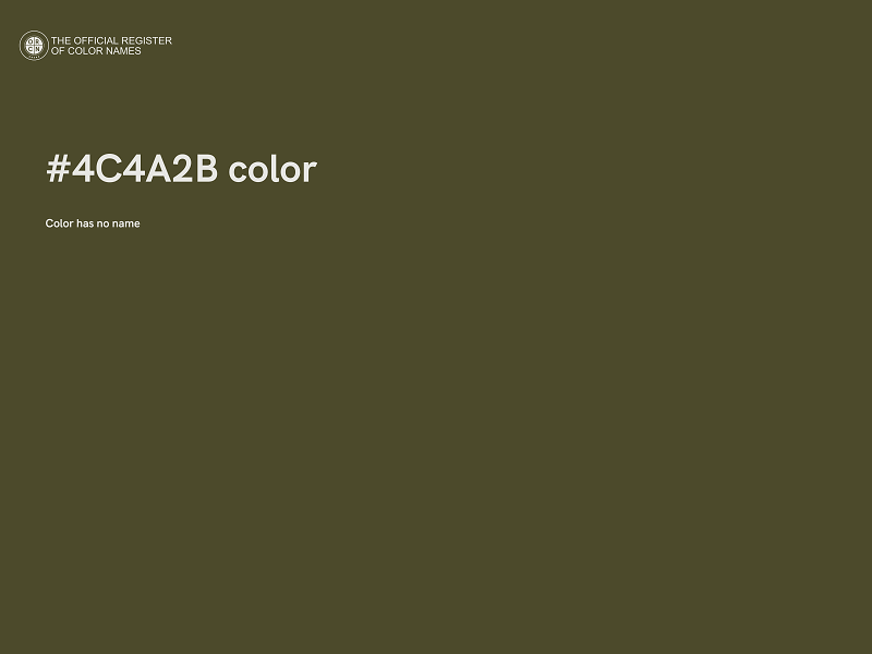 #4C4A2B color image