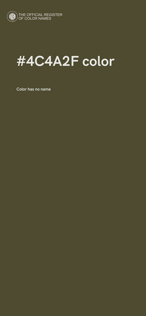 #4C4A2F color image