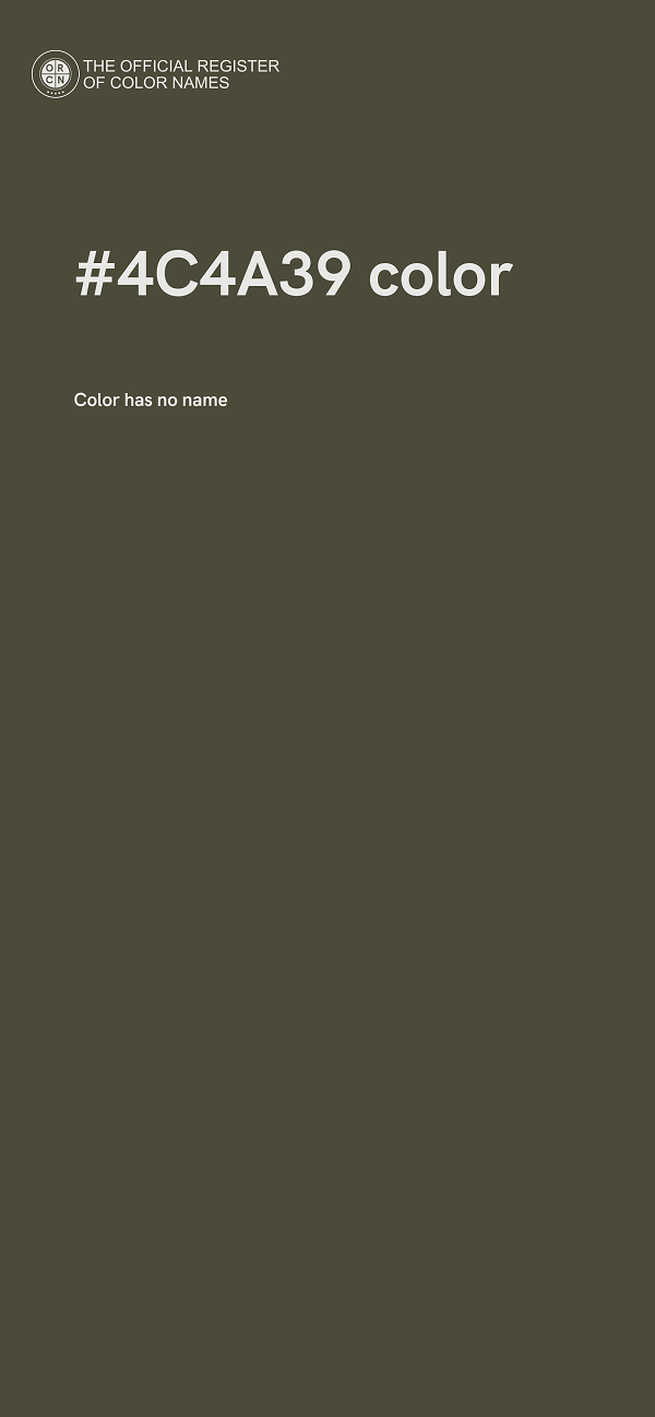 #4C4A39 color image