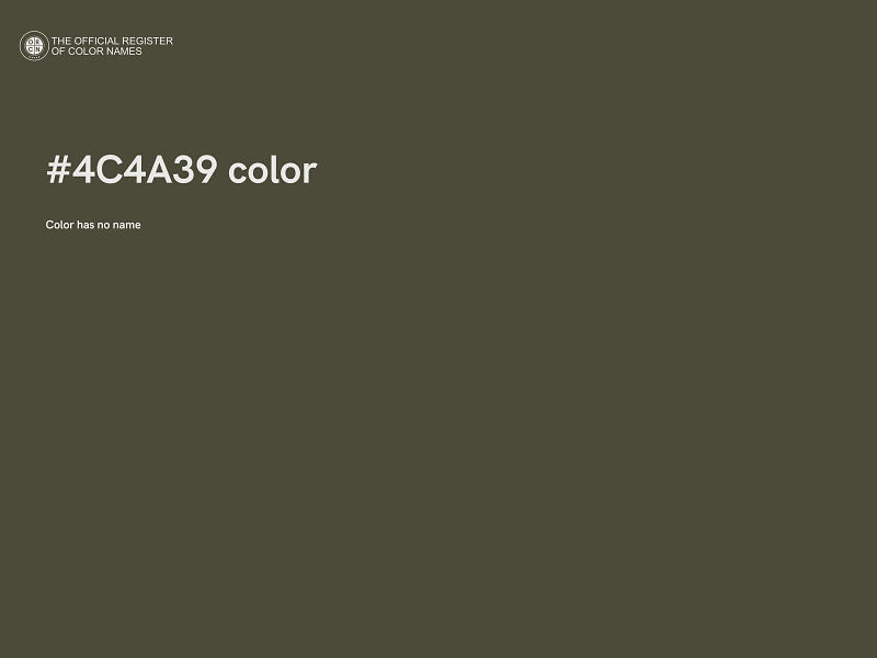 #4C4A39 color image