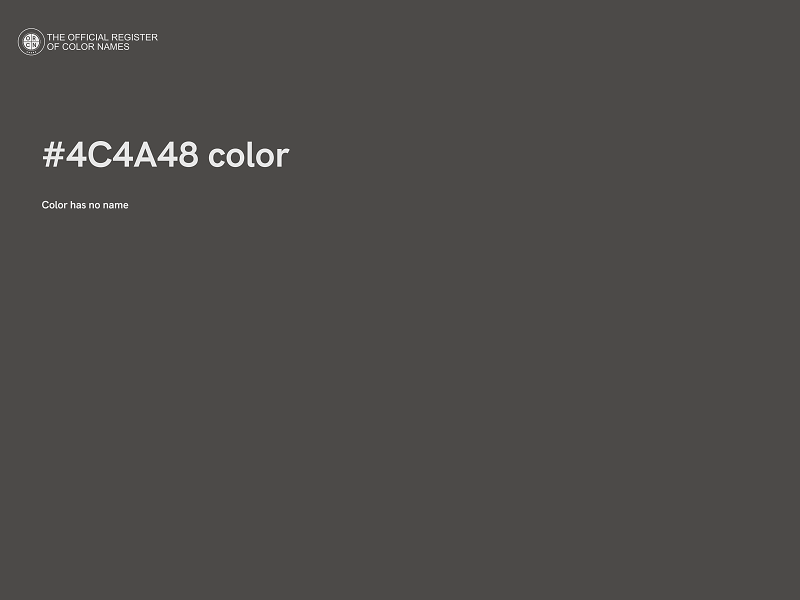 #4C4A48 color image