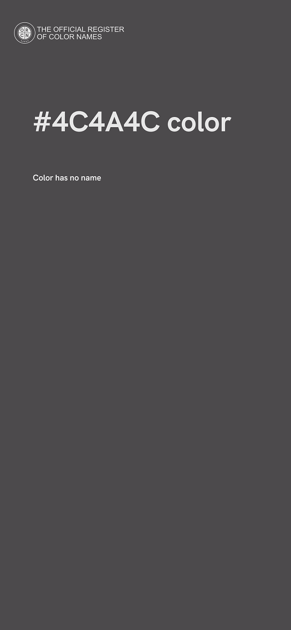 #4C4A4C color image