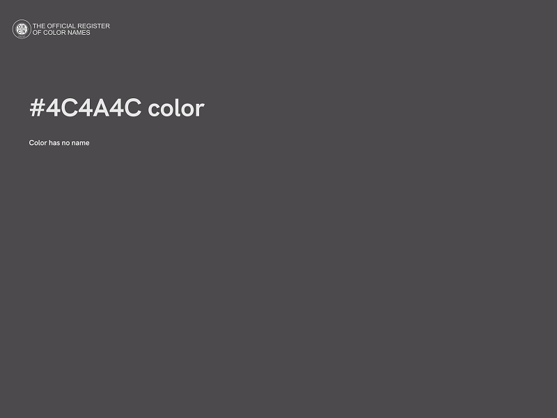 #4C4A4C color image