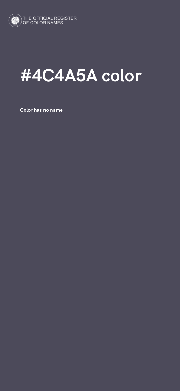 #4C4A5A color image