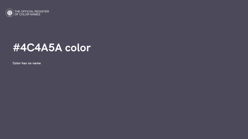 #4C4A5A color image