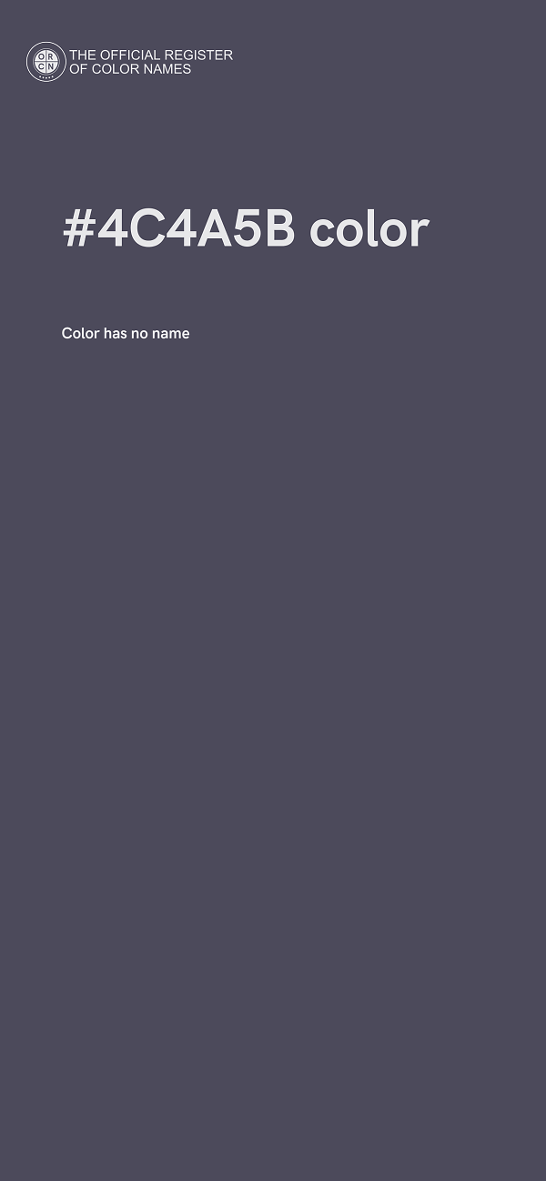 #4C4A5B color image