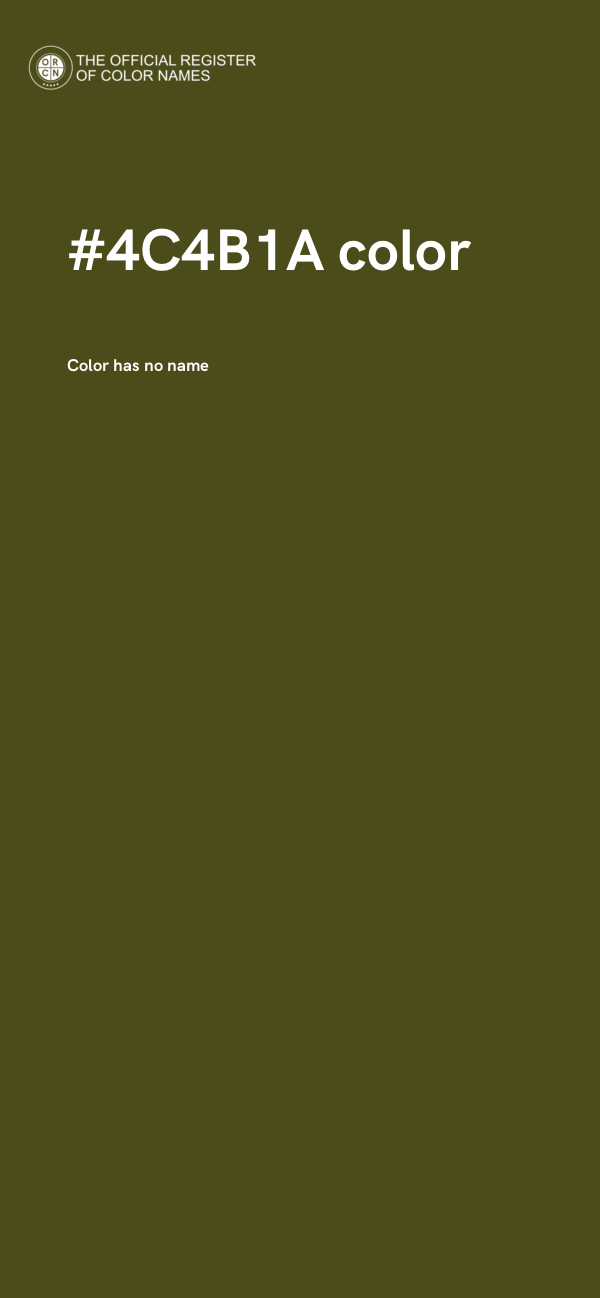 #4C4B1A color image