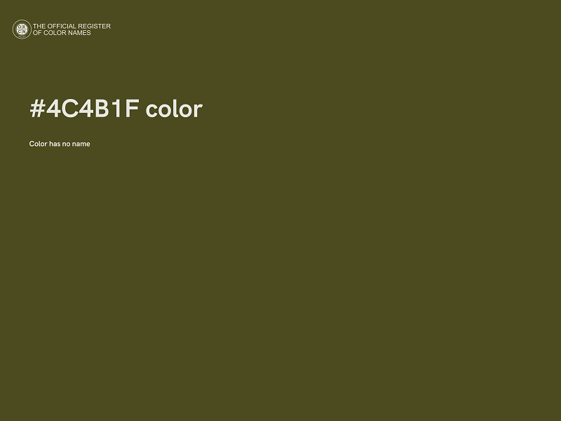 #4C4B1F color image