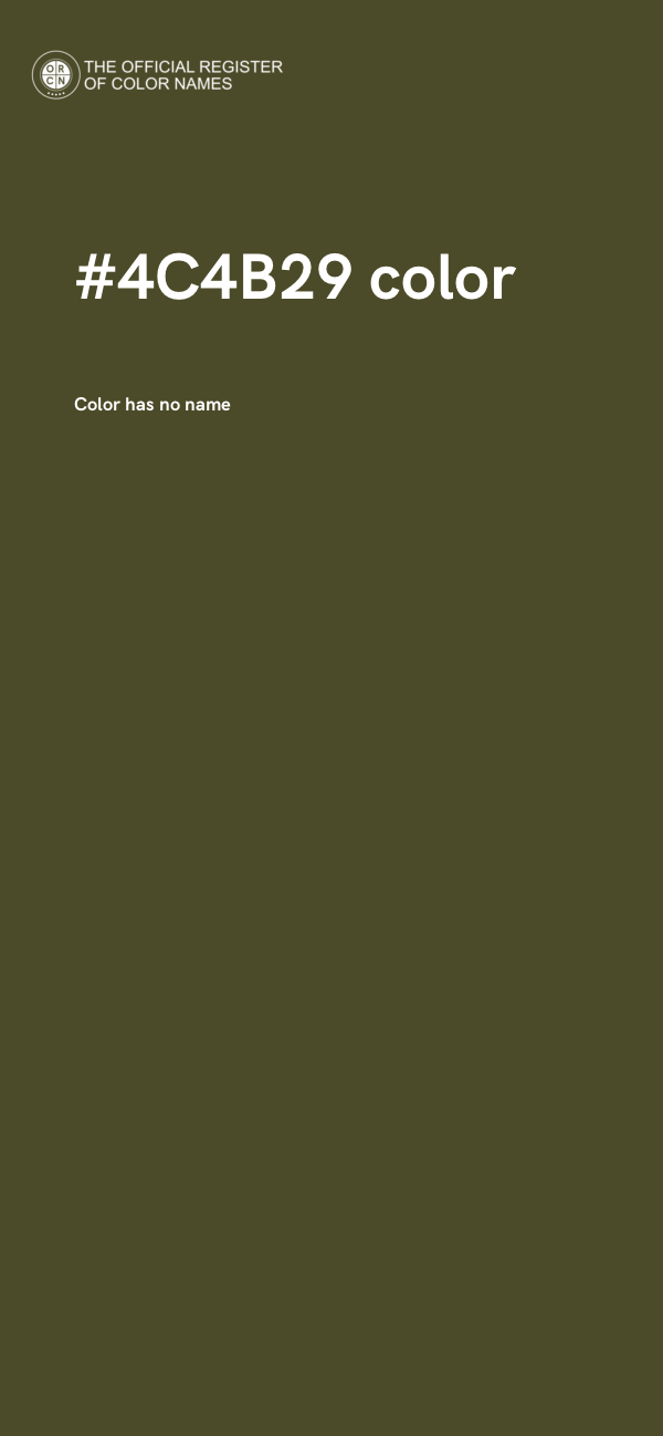 #4C4B29 color image