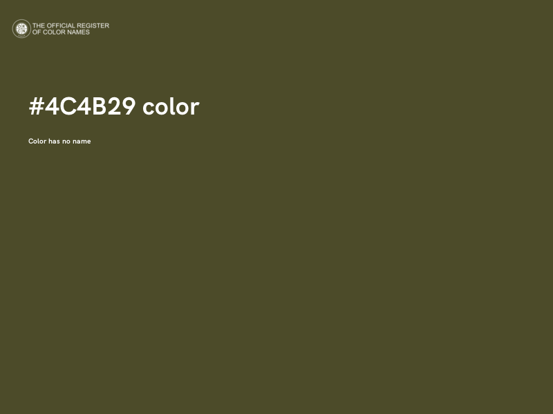 #4C4B29 color image