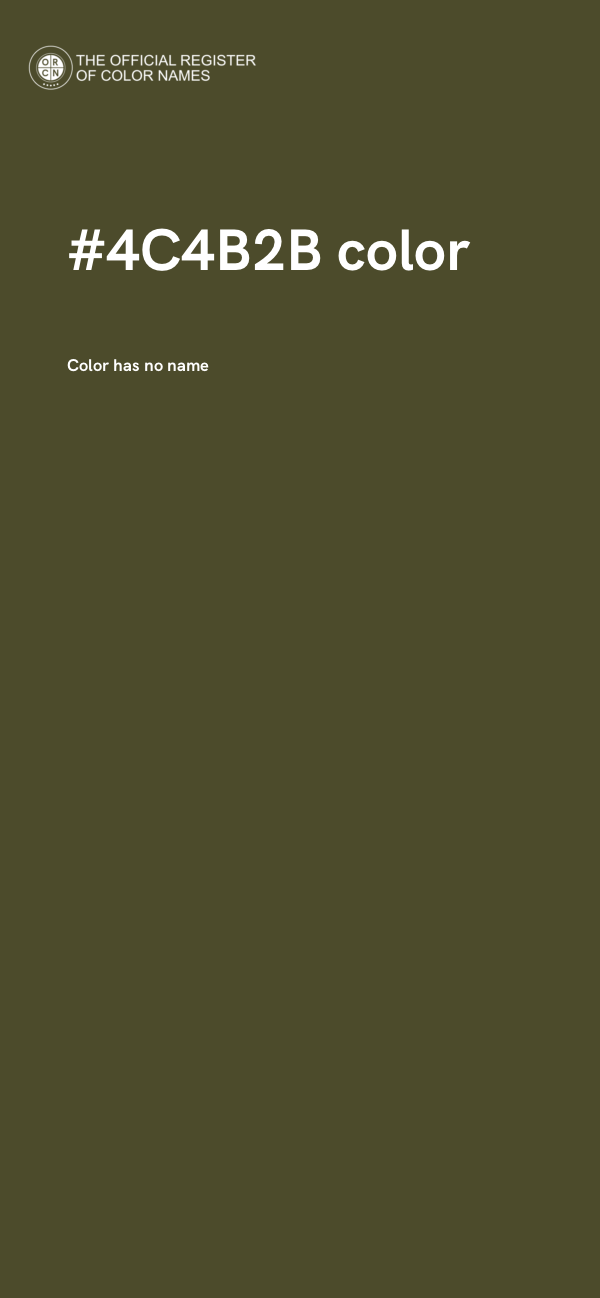 #4C4B2B color image