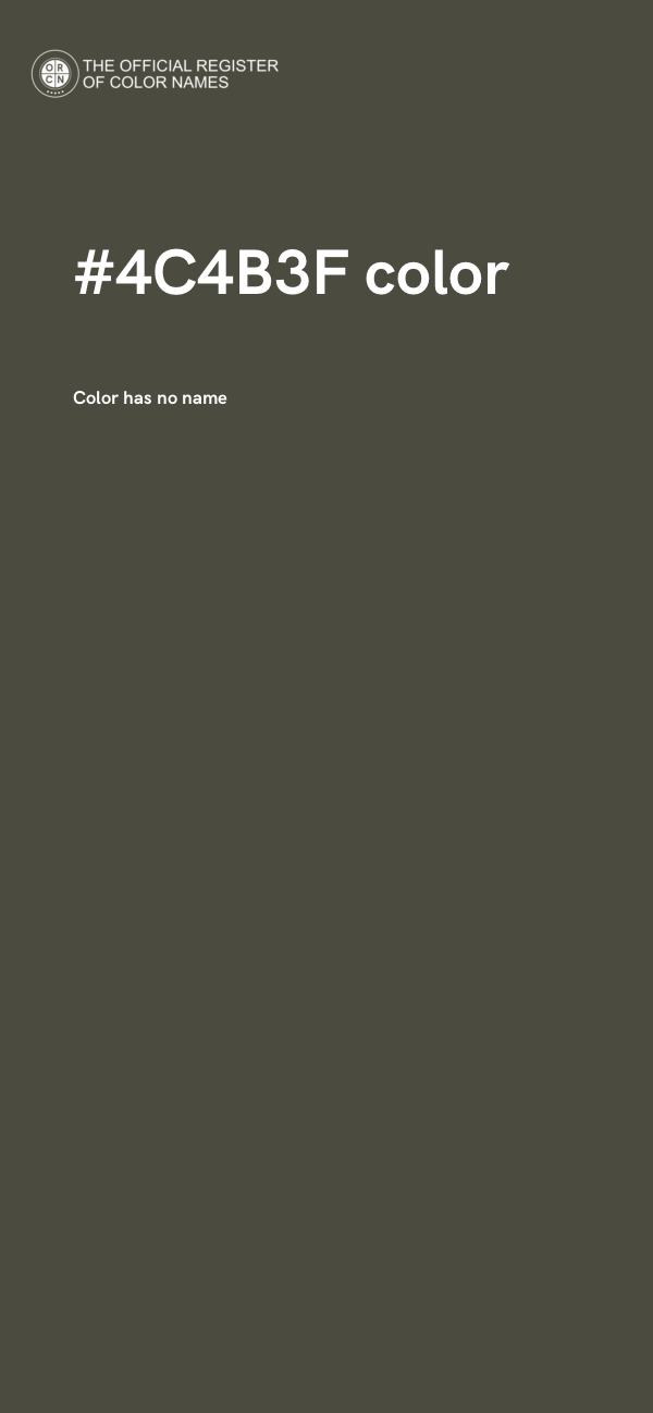 #4C4B3F color image