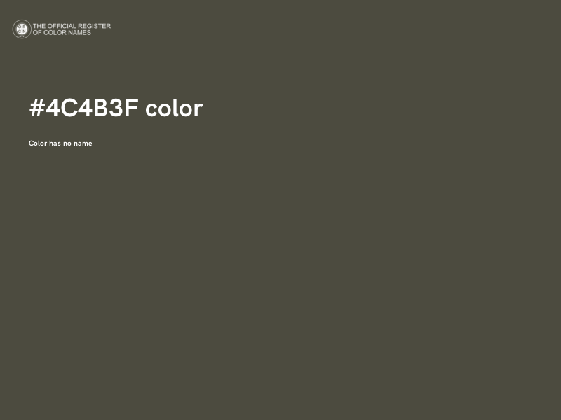 #4C4B3F color image
