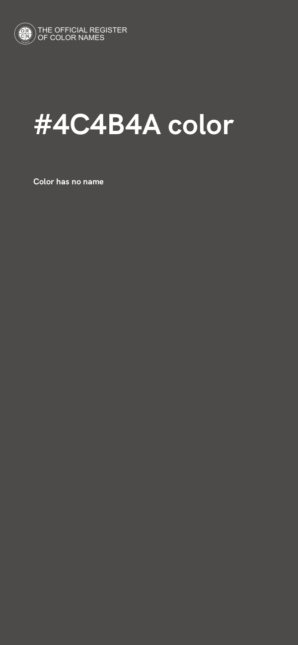 #4C4B4A color image