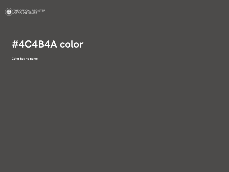 #4C4B4A color image