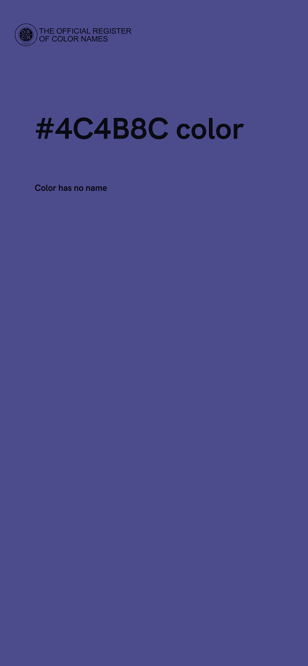#4C4B8C color image