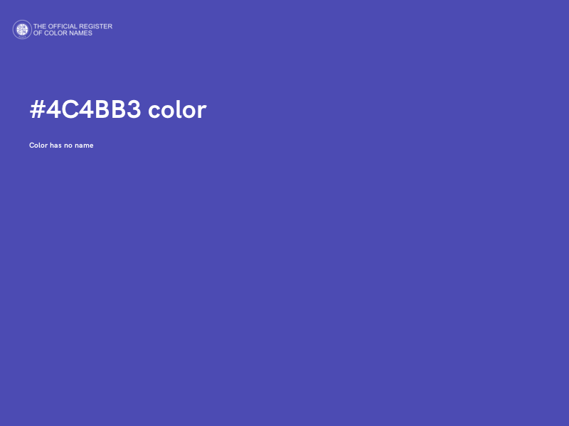 #4C4BB3 color image