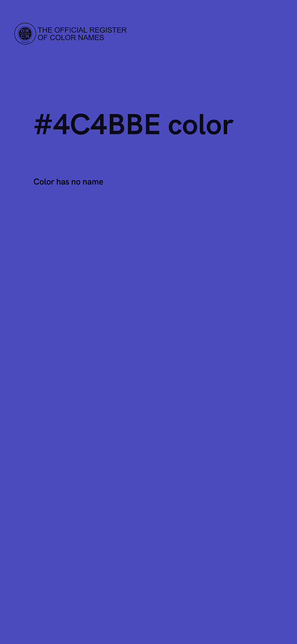 #4C4BBE color image