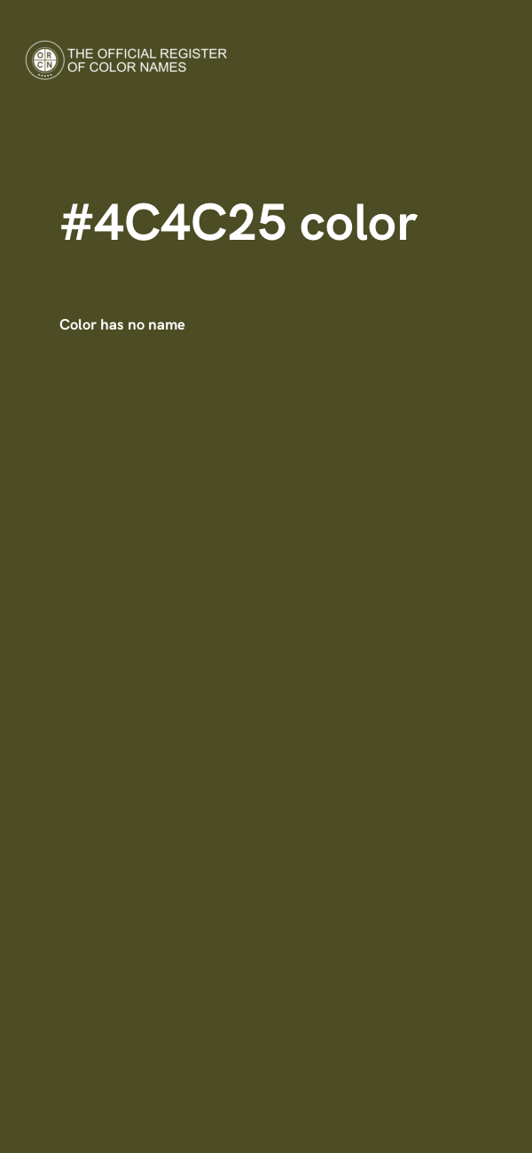 #4C4C25 color image
