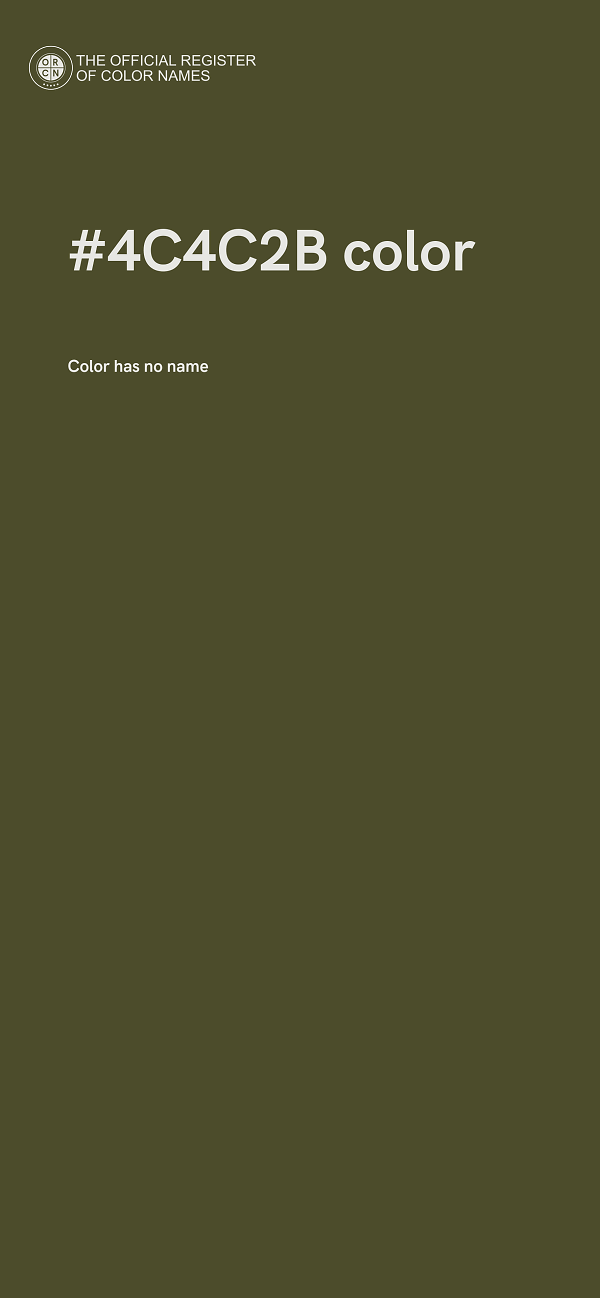 #4C4C2B color image