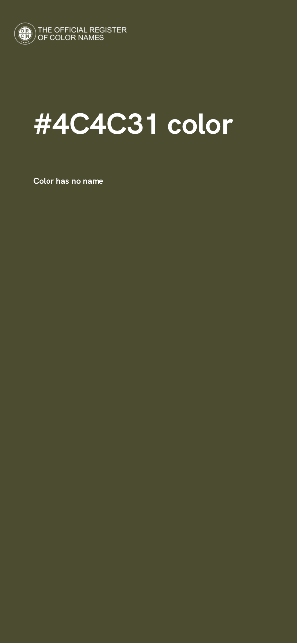 #4C4C31 color image