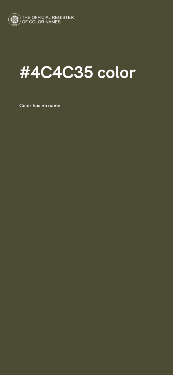 #4C4C35 color image