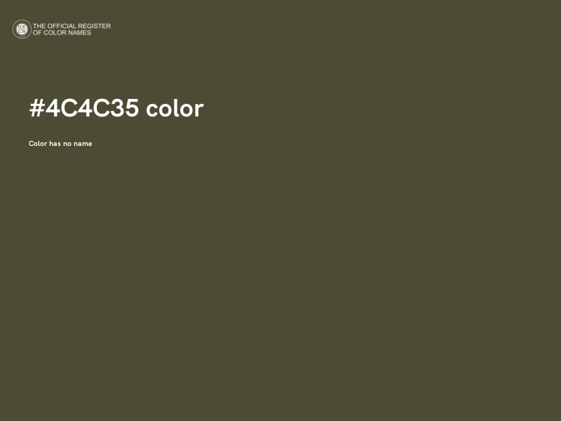 #4C4C35 color image