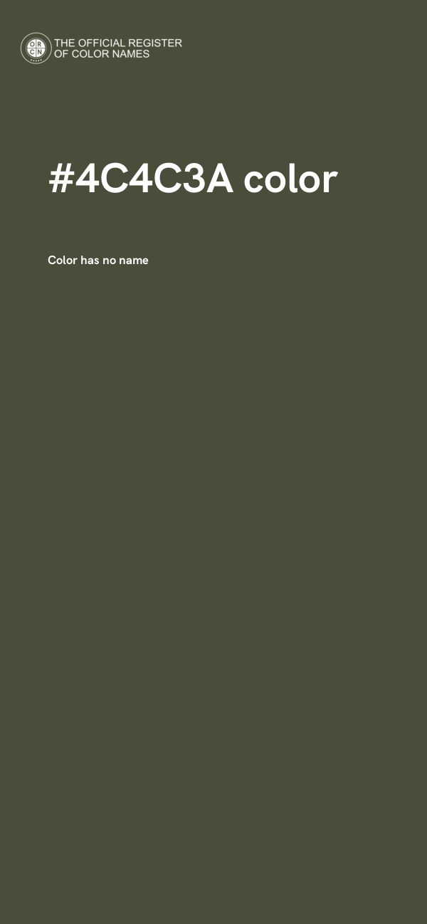 #4C4C3A color image