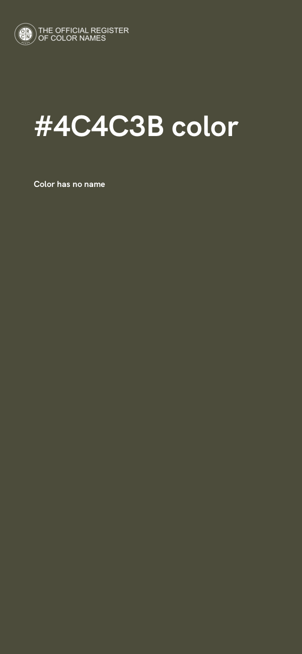 #4C4C3B color image