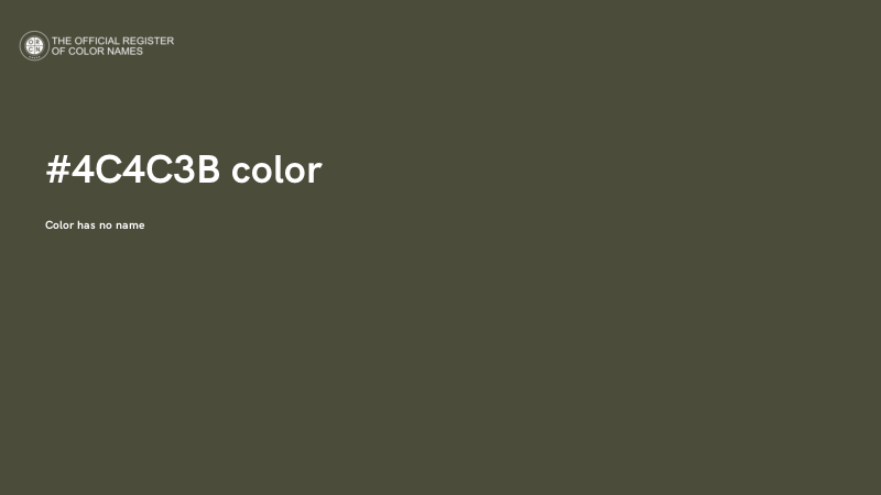 #4C4C3B color image
