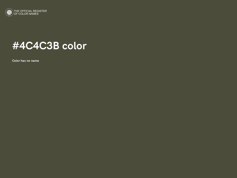 #4C4C3B color image