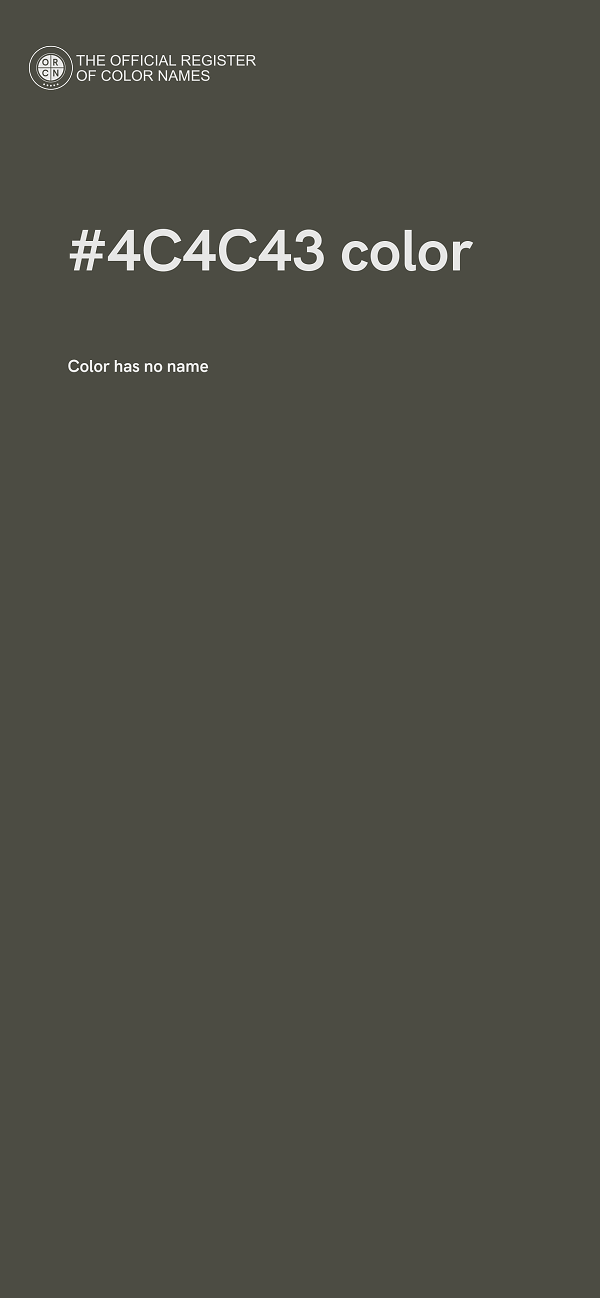 #4C4C43 color image