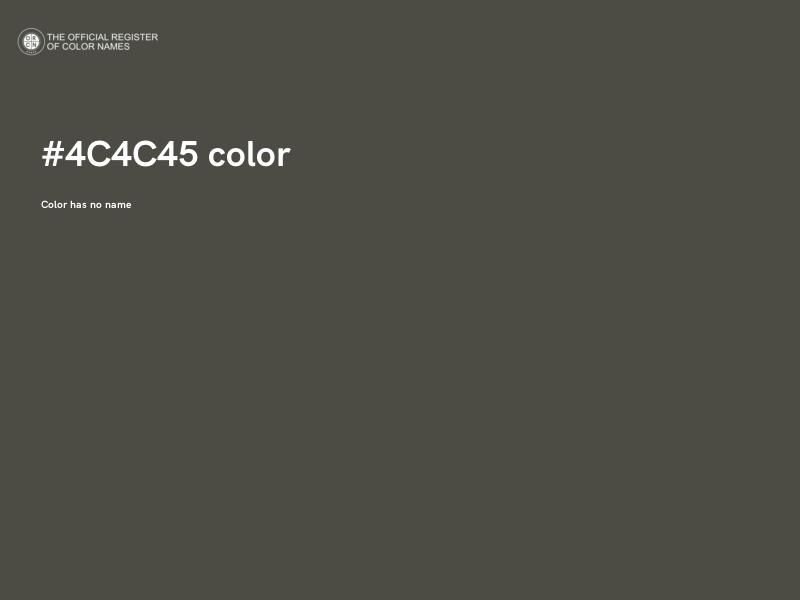 #4C4C45 color image